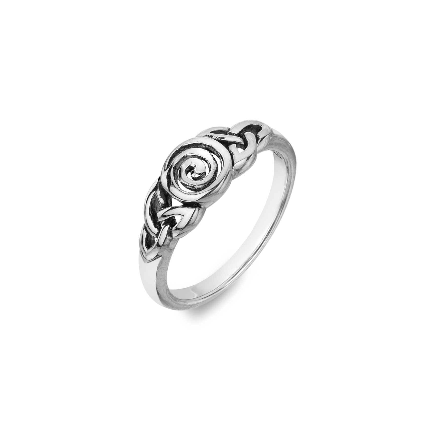 Celtic Spiral and Trinity Knots Ring
