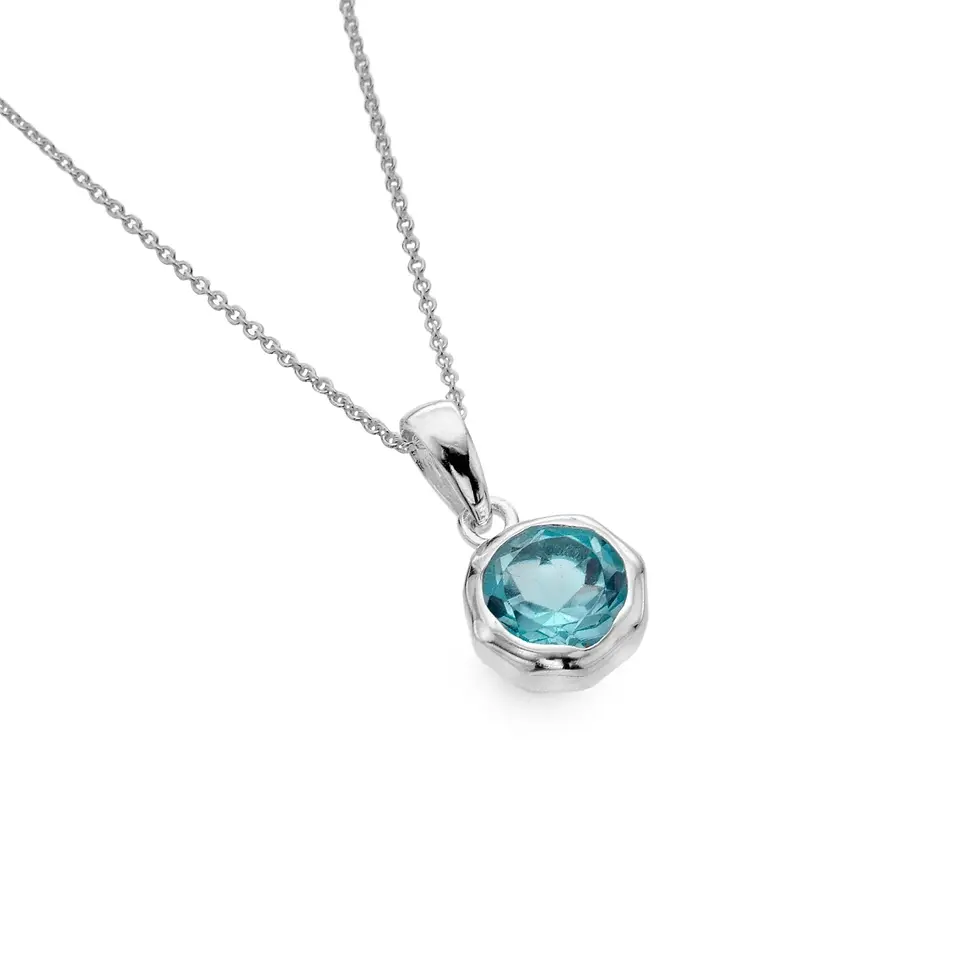 Azure Cove Pendant with Blue Topaz
