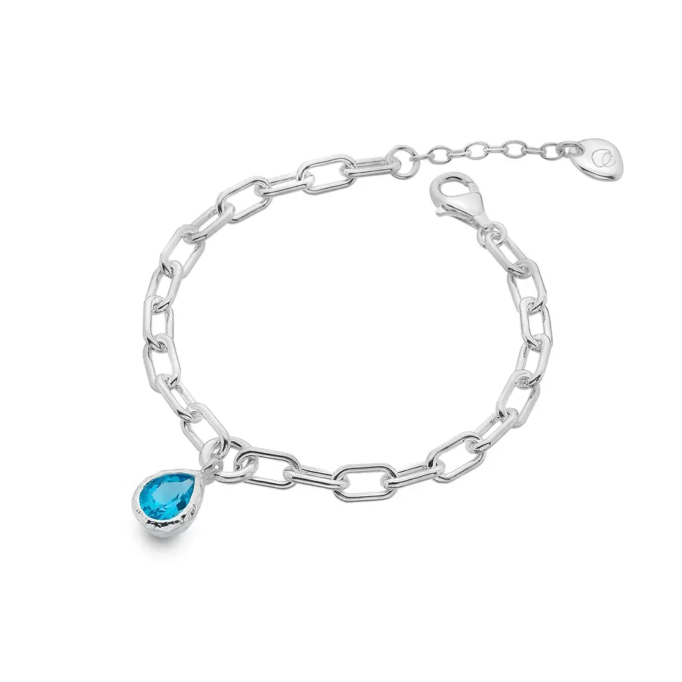 Ocean Droplet Topaz Bracelet
