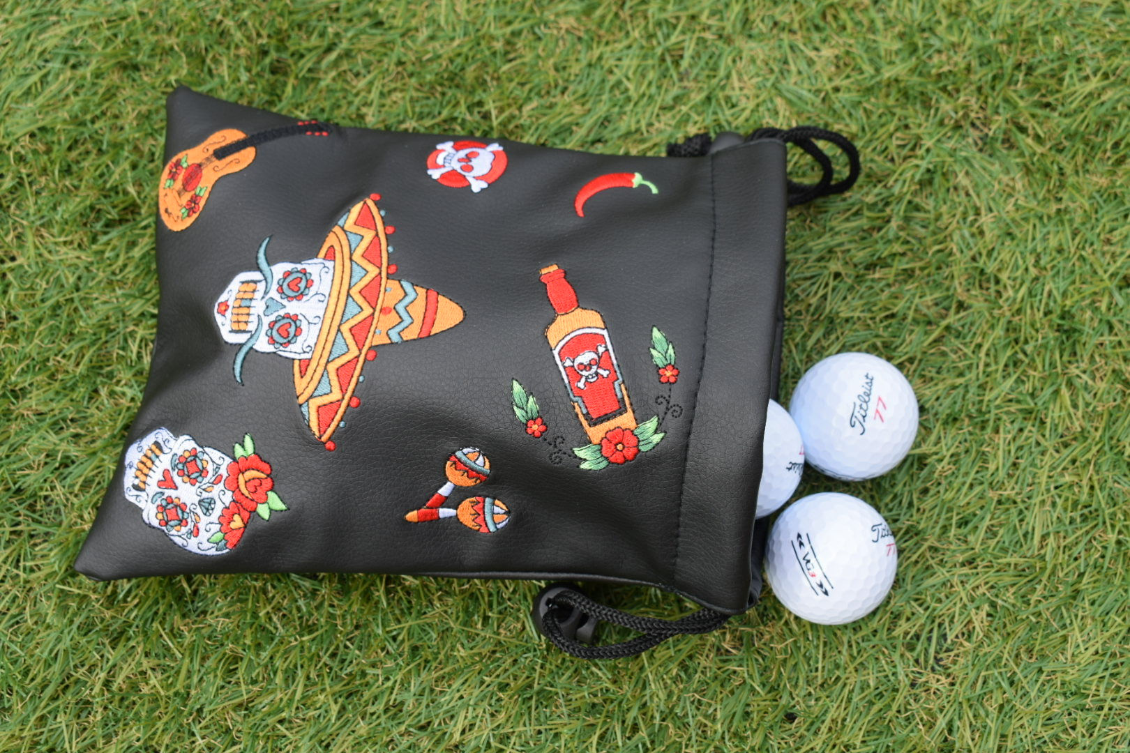 Glorious Golfers Calavera Golf Ball Bag