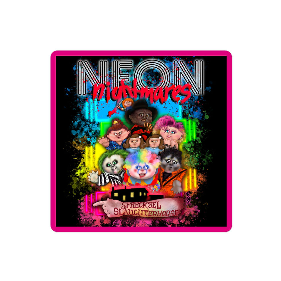 Thumbnail: Neon Nightmares Bubble-free stickers
