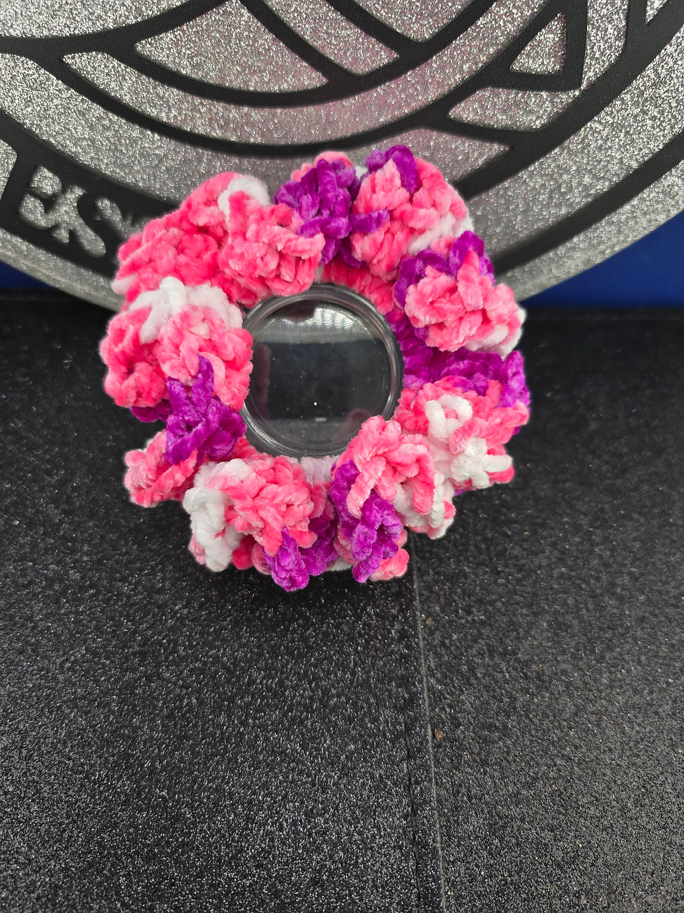Thumbnail: Ponytail Scrunchies. Multicoloured Chenille **MADE IN CORNWALL **