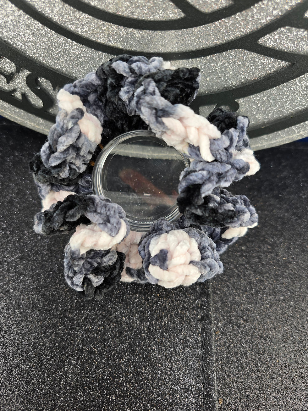 Thumbnail: Ponytail Scrunchies. Multicoloured Chenille **MADE IN CORNWALL **