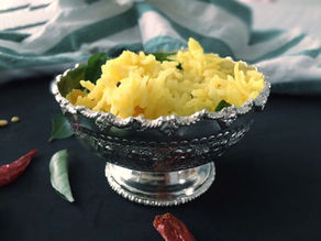 Lemon Rice (Rice flavoured with Indian spices and lemon)