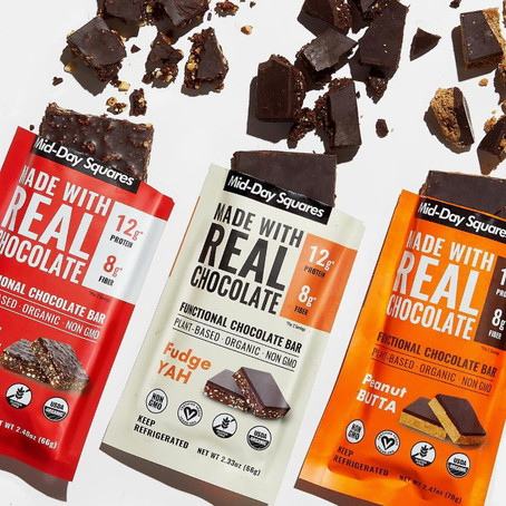MID-DAY SQUARES: Organic, Plant Based Superfood Chocolate Bars. I'm Obsessed!