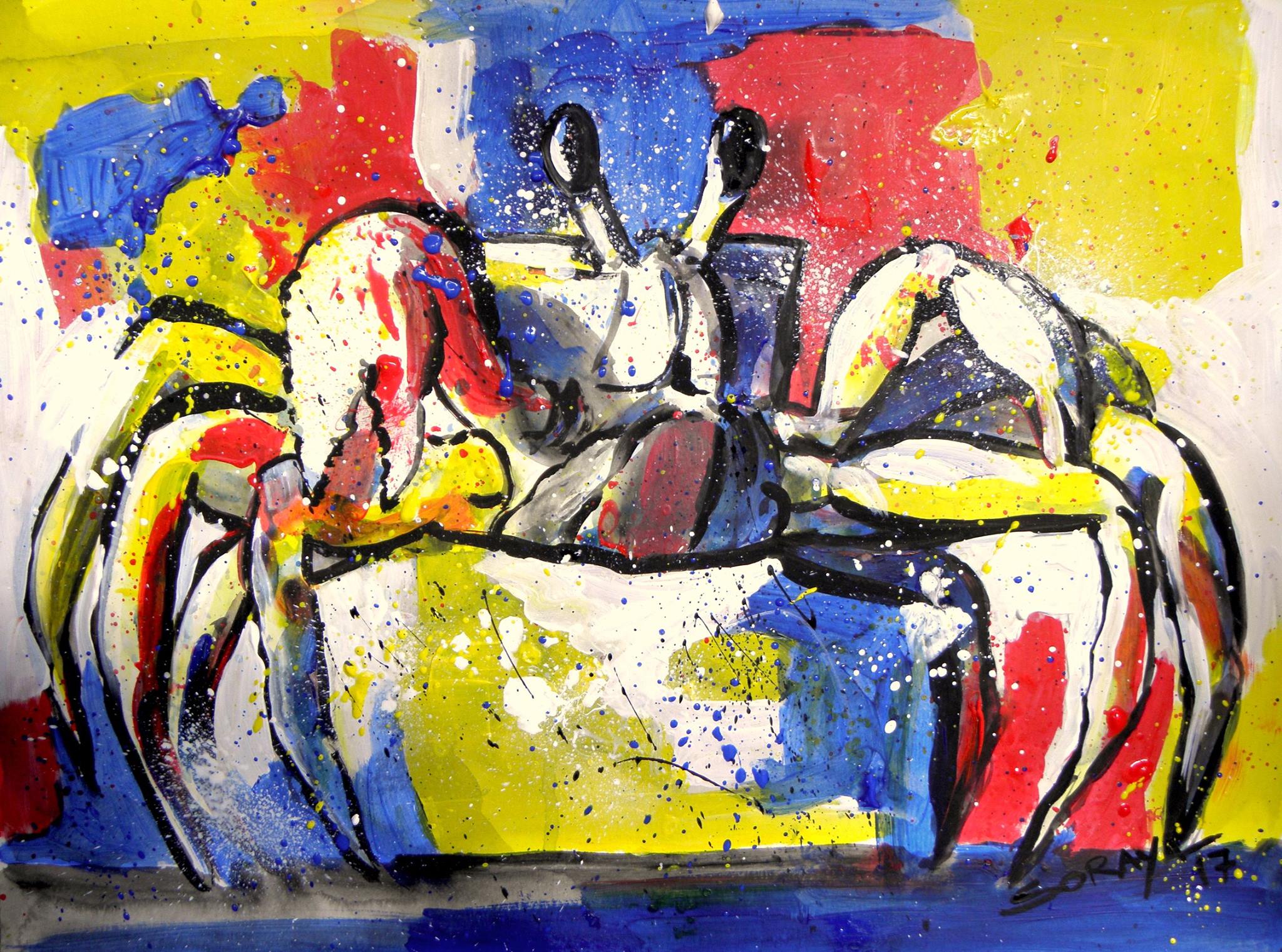 Crabe à l'acrylique
