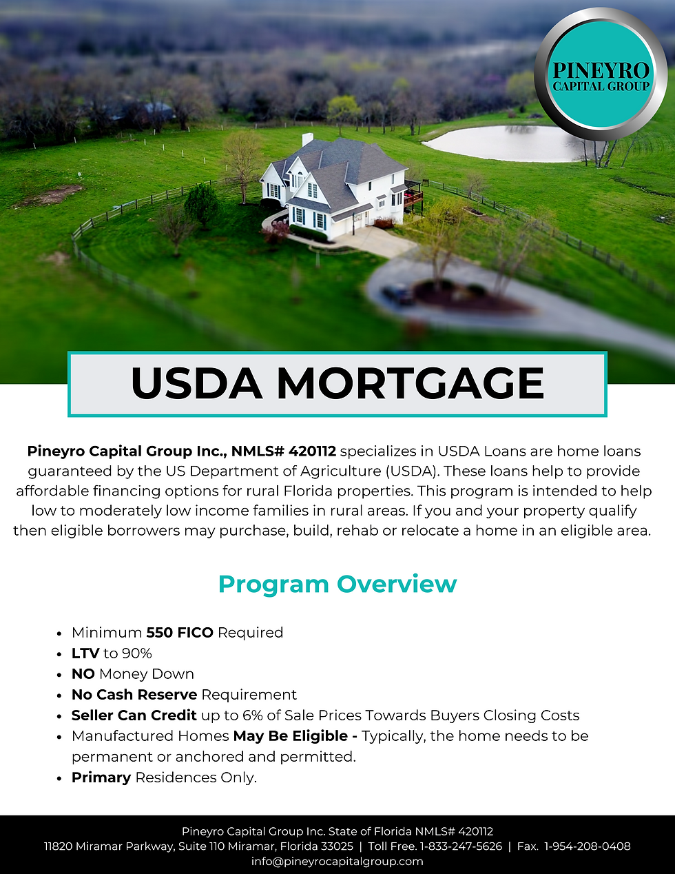 PCG NMLS# 420112 offers every loan program in Florida to purchase or refinance real estate