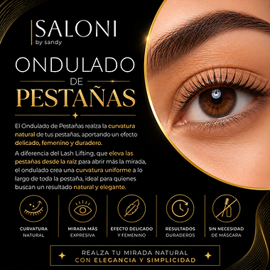 Ondulado de Pestañas en SALONI Providencia para realzar la curvatura natural de las pestañas y conseguir una mirada más expresiva, elegante y de larga duración