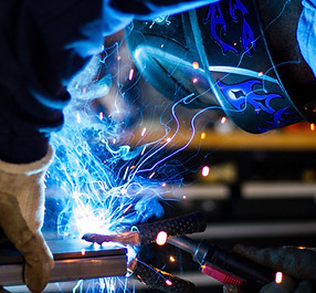 Welding Sparks Closeup