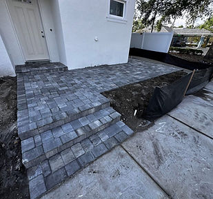 Paver walkway installation in Tampa