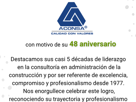 Celebra CNEC con orgullo los 48 años de trayectoria de ACONSA, empresa afiliada y certificada