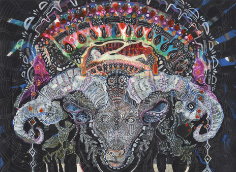 LOTTE VAN DE WALLE
The Ram
Kağıt üzeri guaj
28x40 cm, 2019
1400 Euro