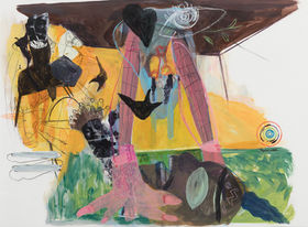 Yasemin_Senel_Les_AileÌes__Collage,_pastel,_colour_pencil,_acrylic_on_paper___50_Ã_65_cm