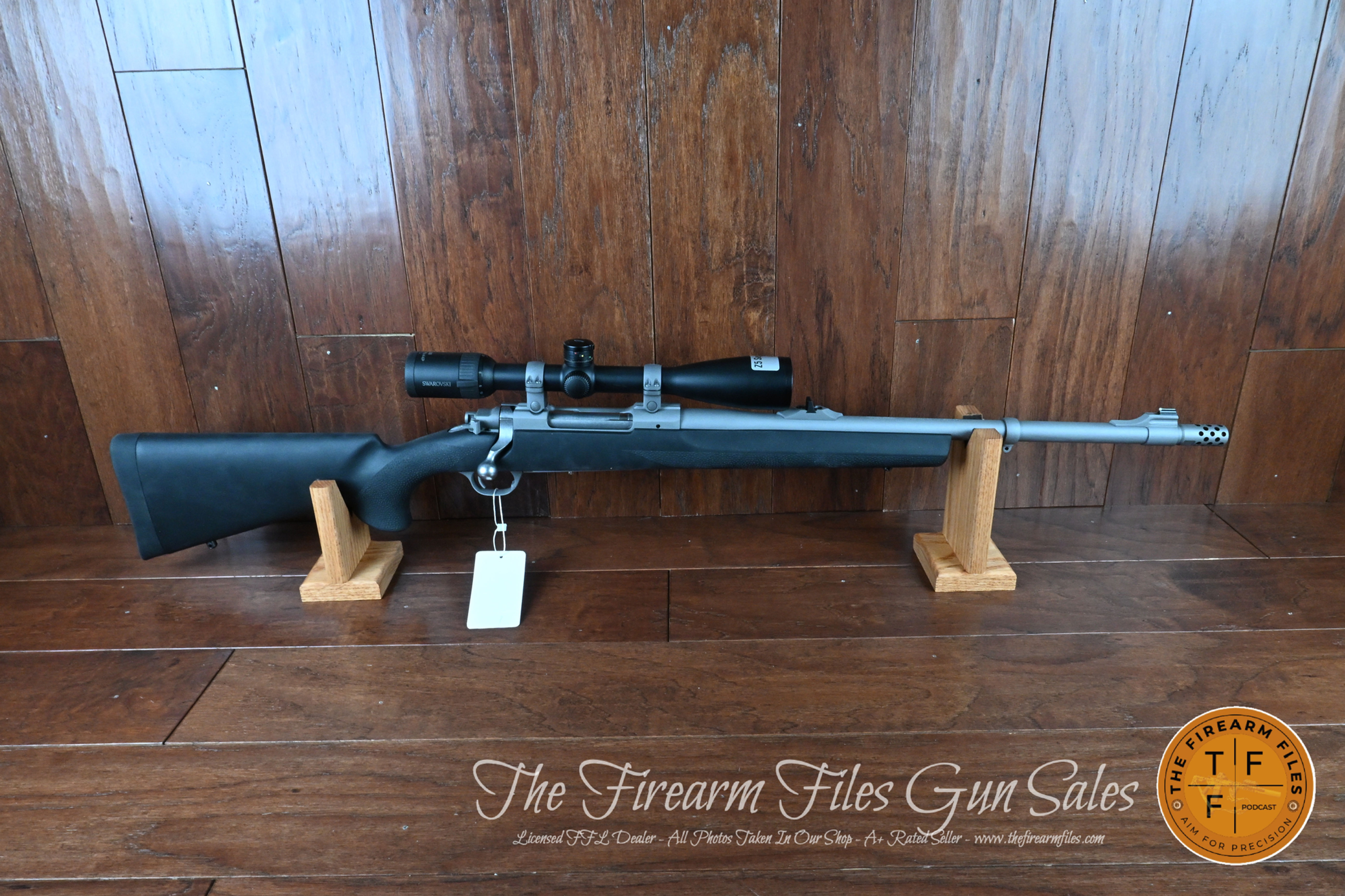 Ruger M77 Hawkeye Alaskan .375 Ruger Rifle New, With Swarovski Scope, 57100