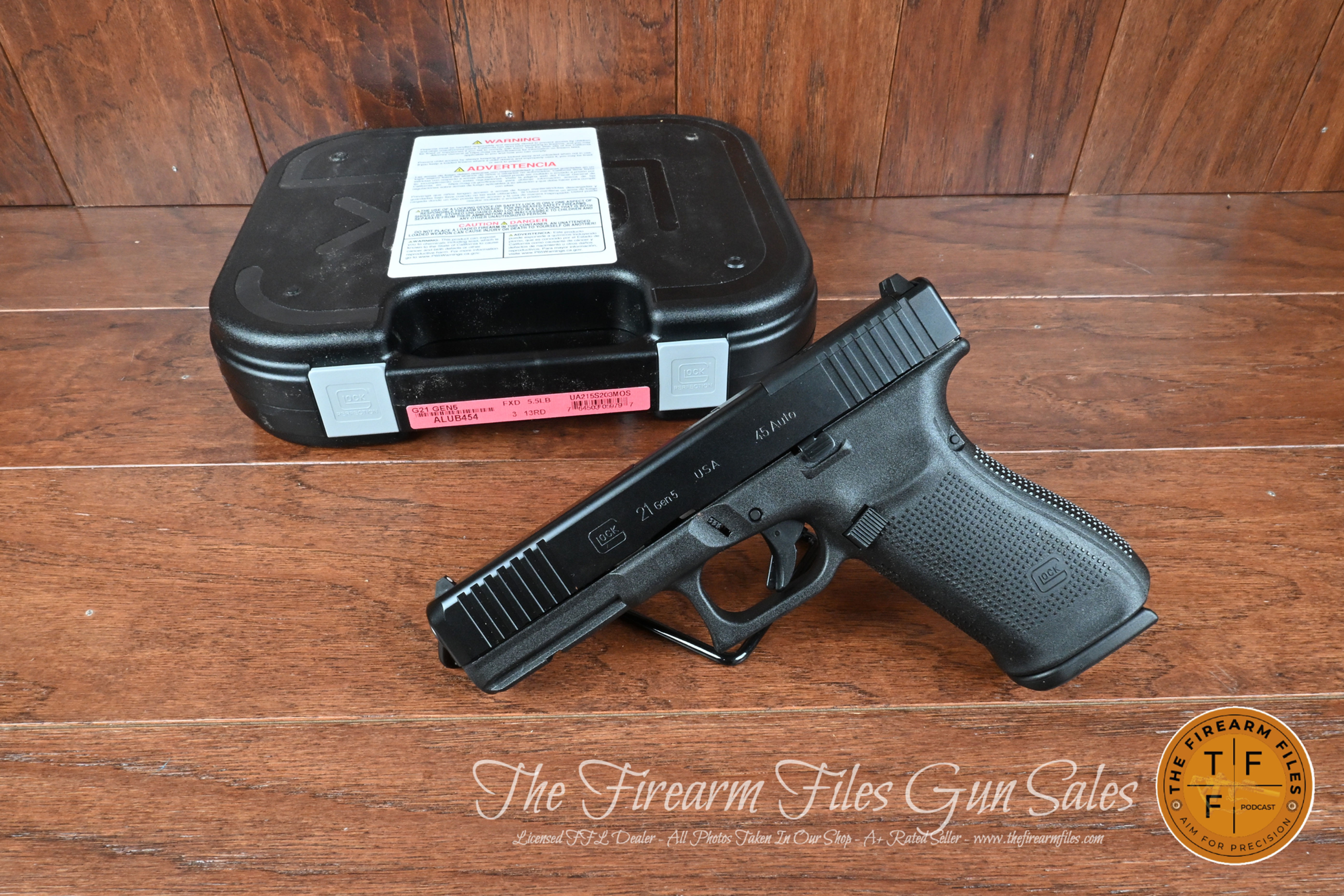 Glock 21 Gen 5 MOS 45 Auto Pistol New, 13+1, UA215S203MOS
