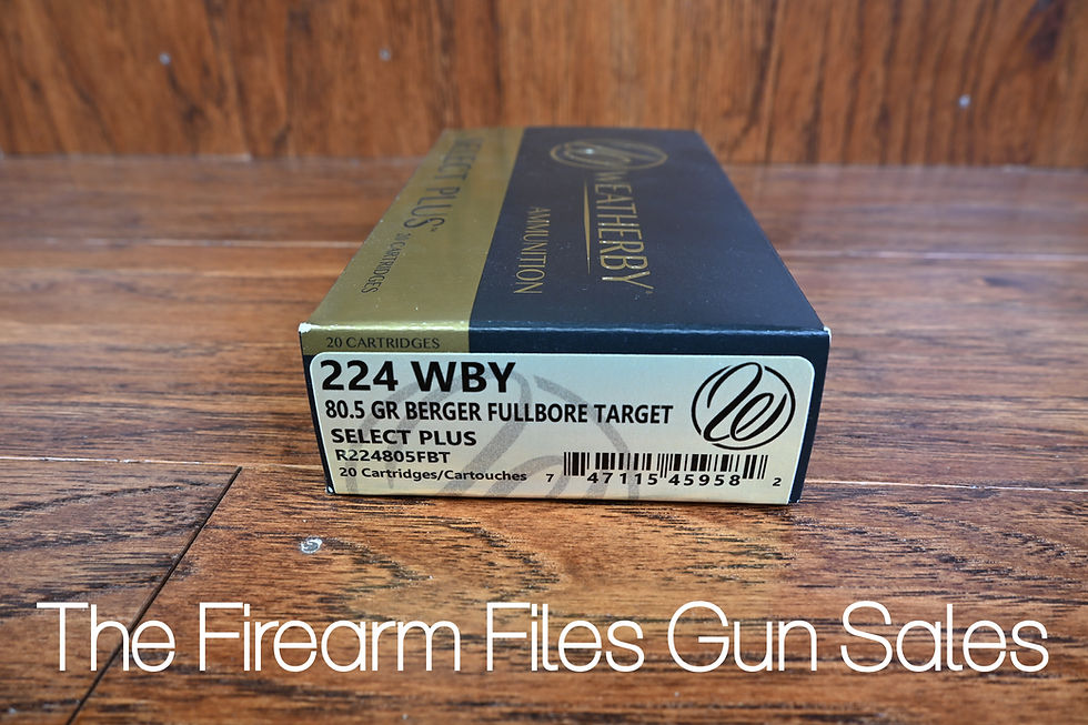 Weatherby .224 Wby Select Plus 80.5gr Berger Fullbore Target Ammunition