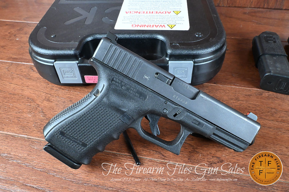 Thumbnail: Glock 19 9mm Gen 4, with Trijicon Night Sights,3.5 Lb Trigger, Slide Release Ext