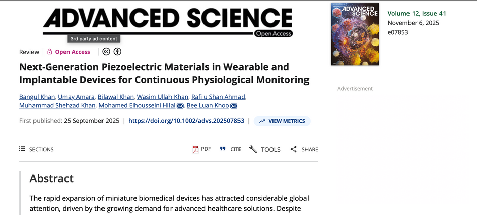 Addressing Air Purification Challenges: Our Work in Advanced Science