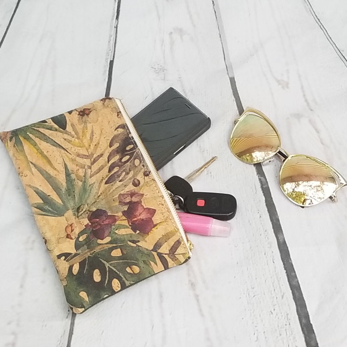 Large Cork Zipper Pouch