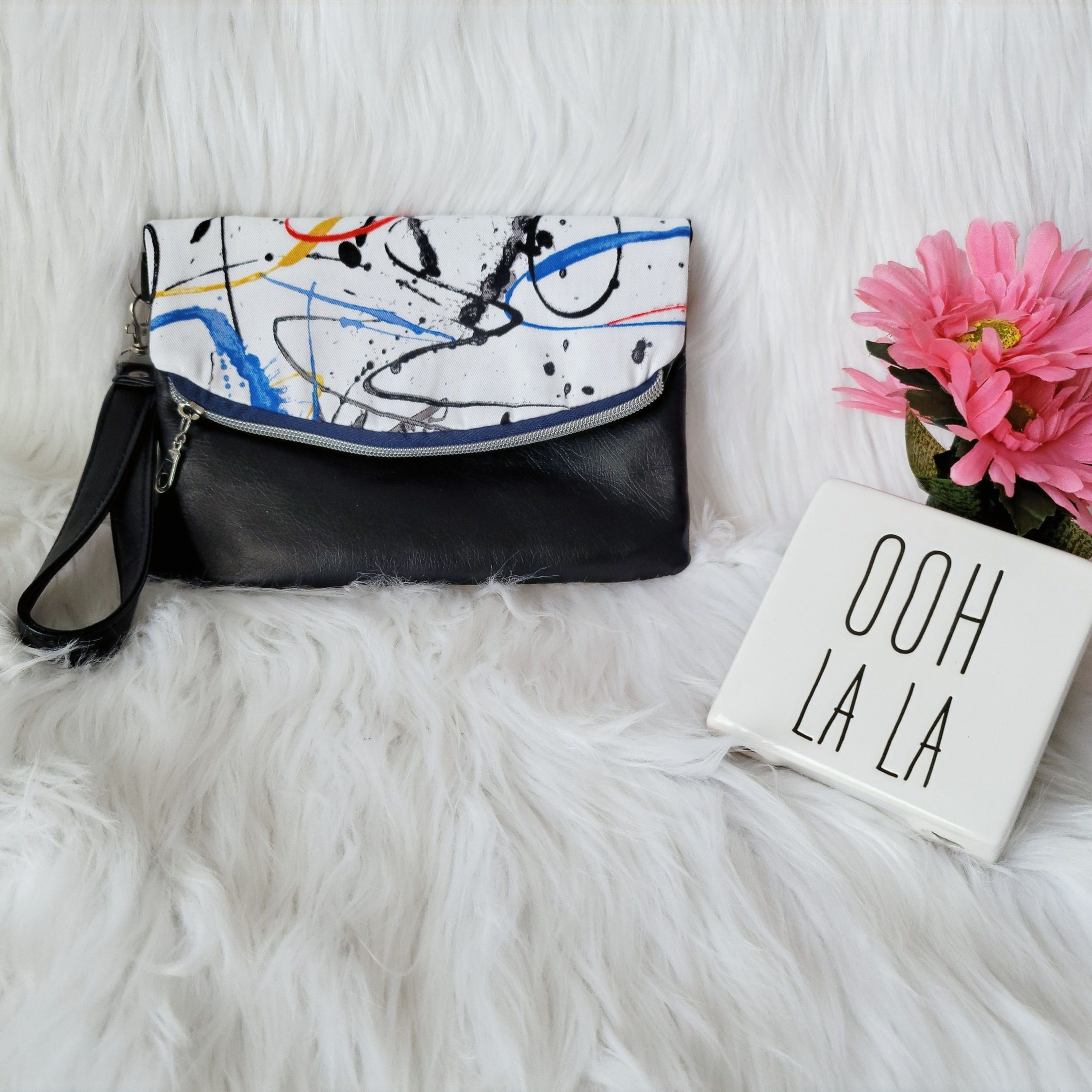 Paint Splatter 2 Foldover Clutch