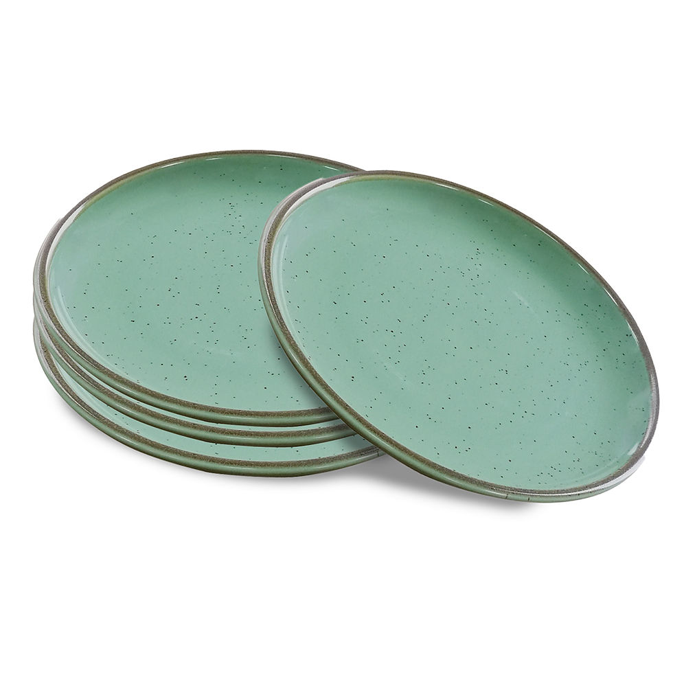 Weida Round Plate Set-4pcs; 21.5cm, Light Green