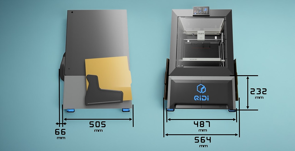 QiDi PLUS 4 Drawer Dimensions
