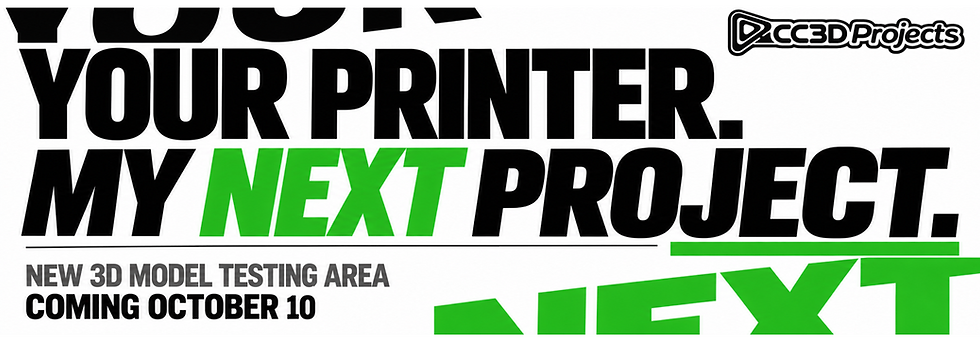 Your Printer. My Next Project | 3D Model Testing Area