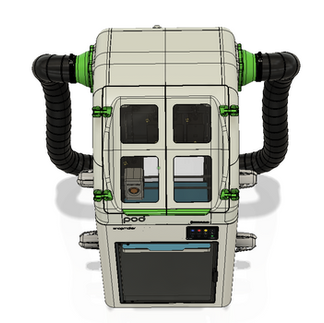 Snapmaker U1 POD full project featuring integrated Panda Breath heating system and modular side ventilation upgrades.