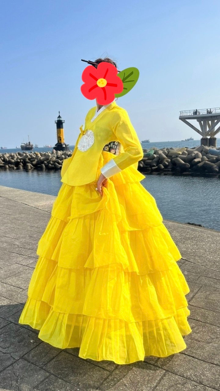 Thumbnail: Vibrant Yellow Top Dress set For Large