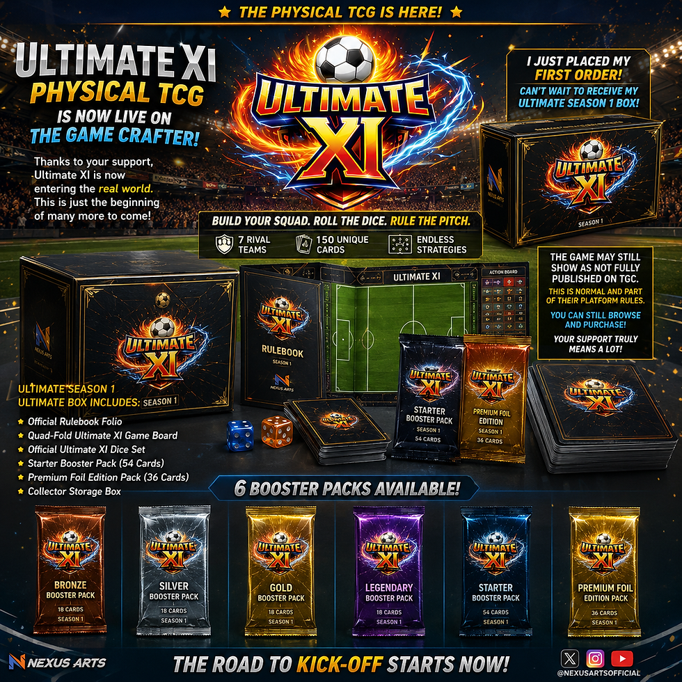 Ultimate XI Physical TCG Is Now Live on The Game Crafter!