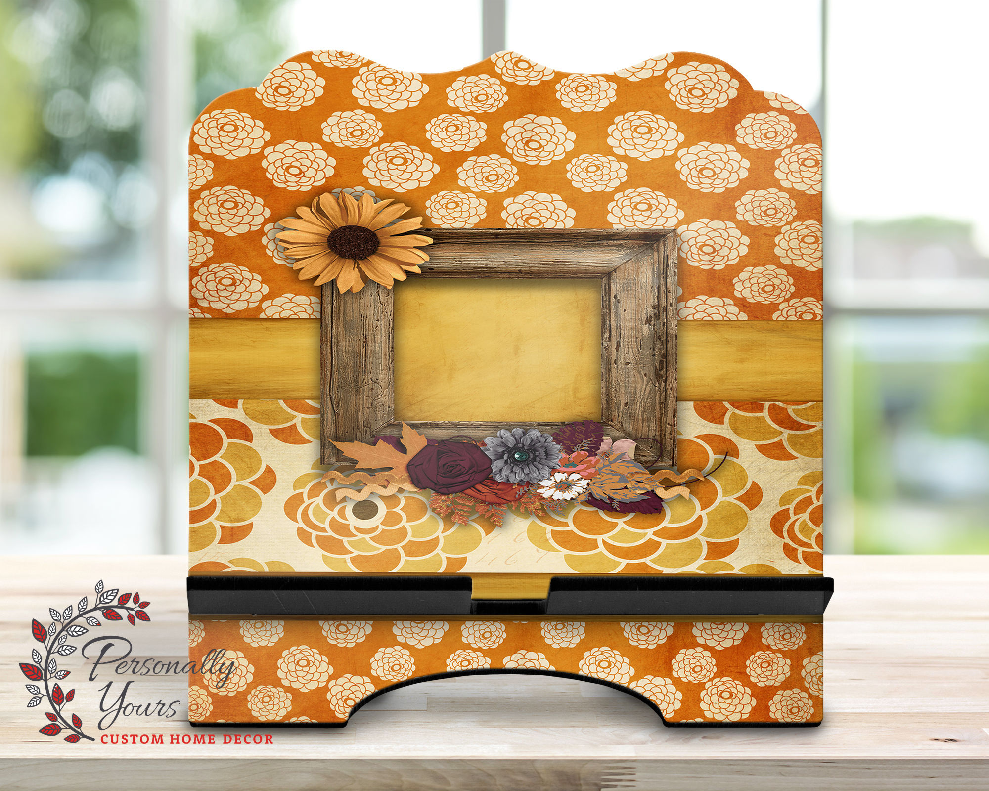 "BOHO Fall Floral" Cookbook Stand