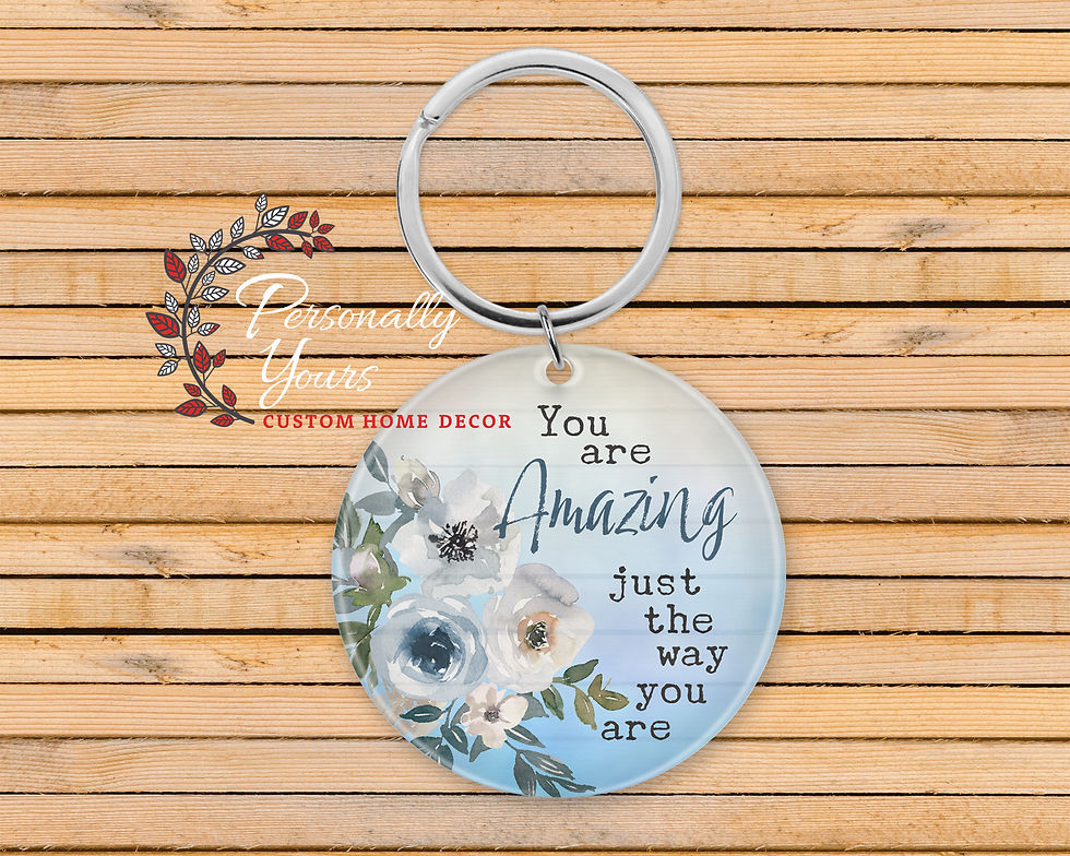Thumbnail: "You Are..." Inspirational Round Acrylic Keychain
