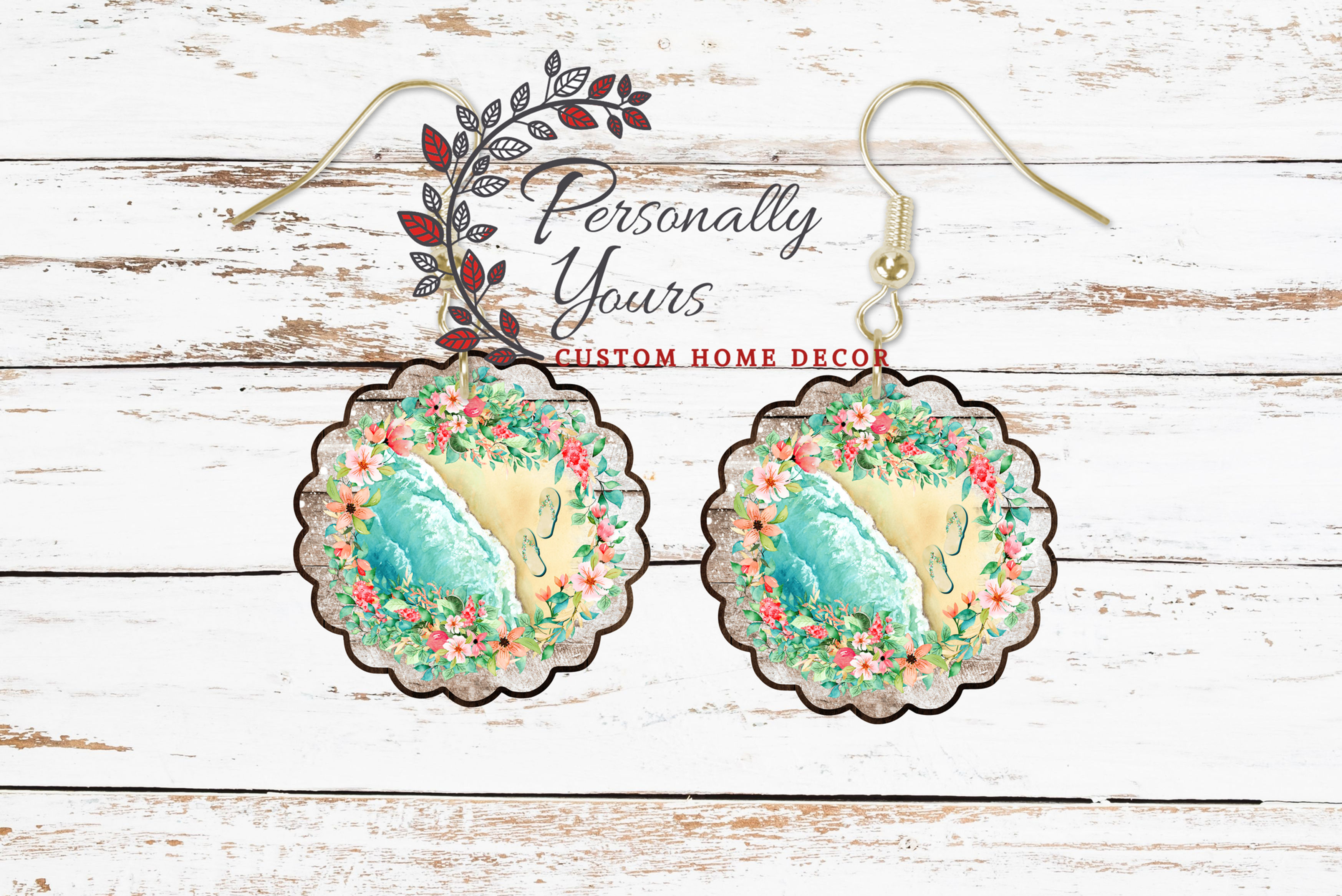 "Summer Waves" Scalloped Earrings