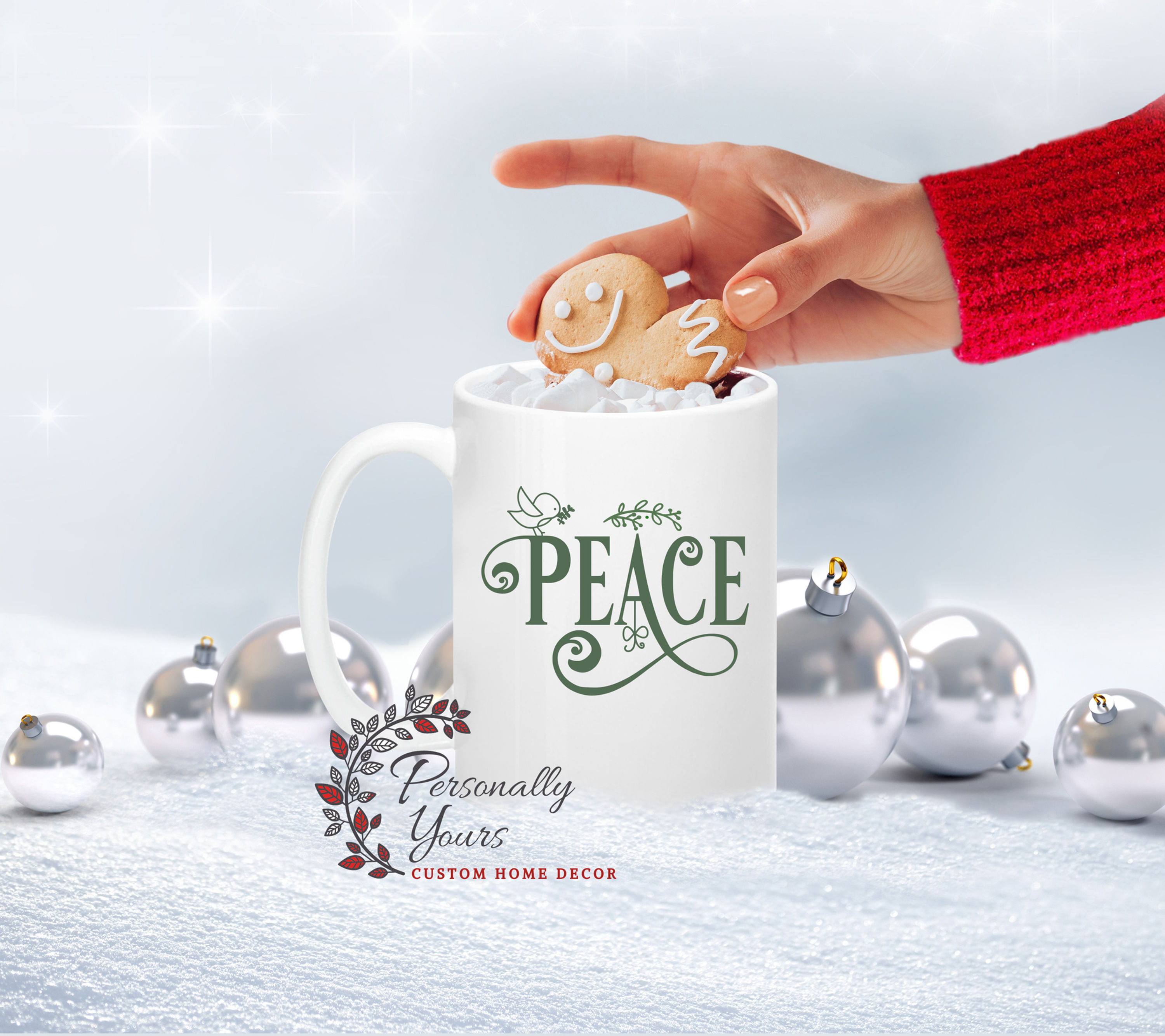 "Peace" 15oz Christmas Mug