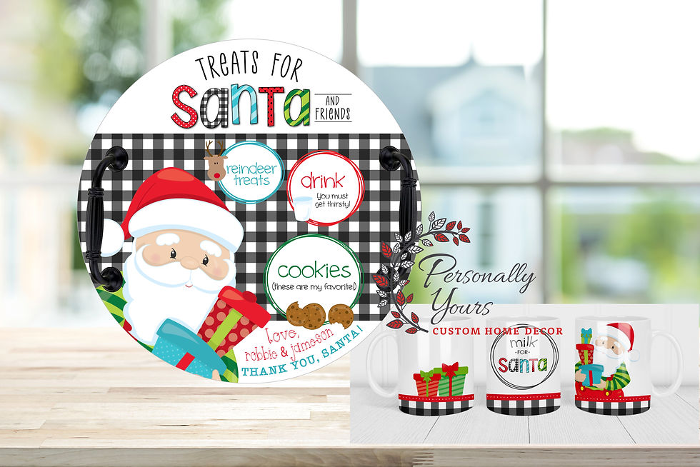 Thumbnail: "Buffalo Plaid Milk/Drink for Santa" 15oz Christmas Mug