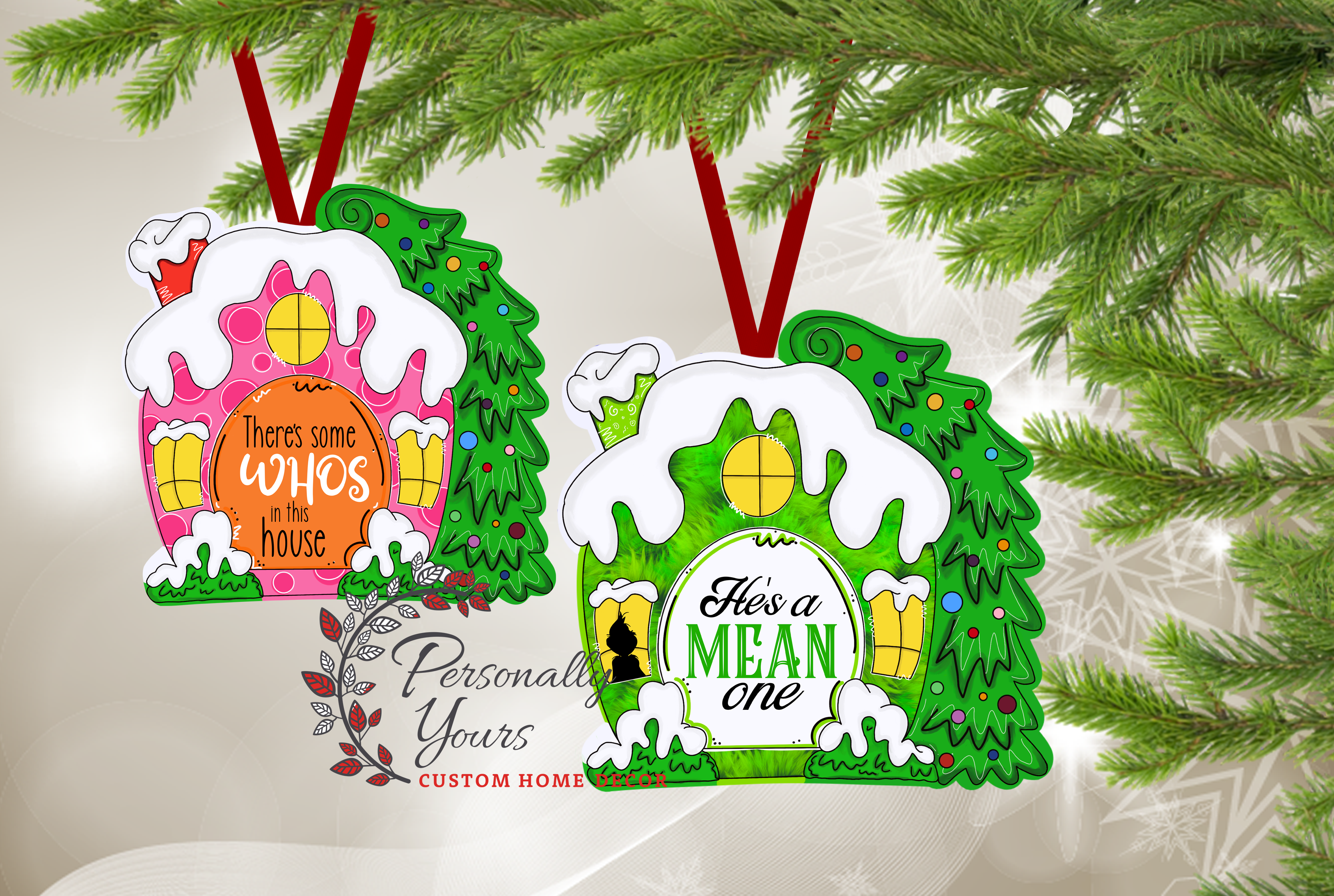 "Christmas Township" Gingerbread House Ornaments