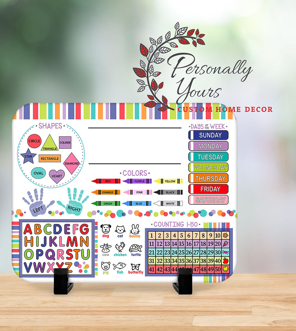 Thumbnail: "Pre-K My Learning Board" Dry Erase Board