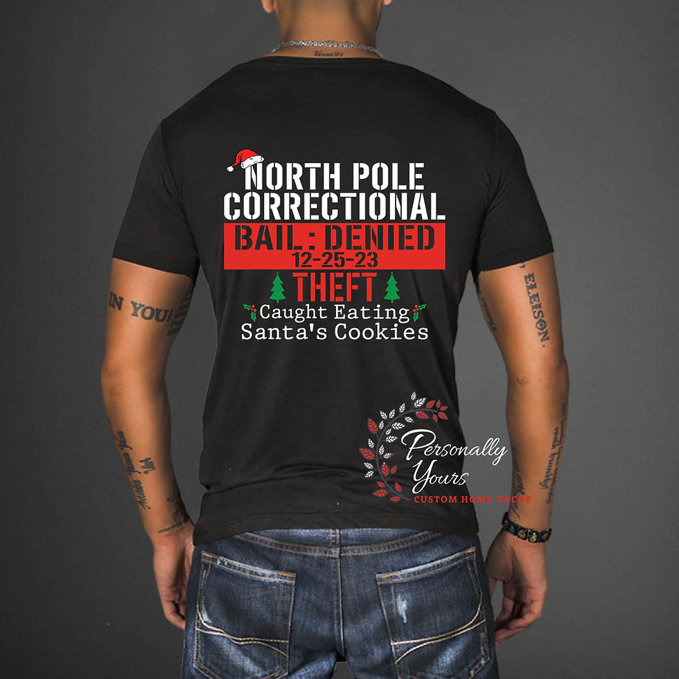 Thumbnail: "North Pole Correctional" Christmas Family T-Shirts