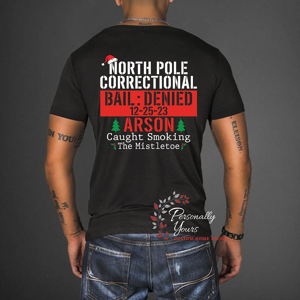 Thumbnail: "North Pole Correctional" Christmas Family T-Shirts