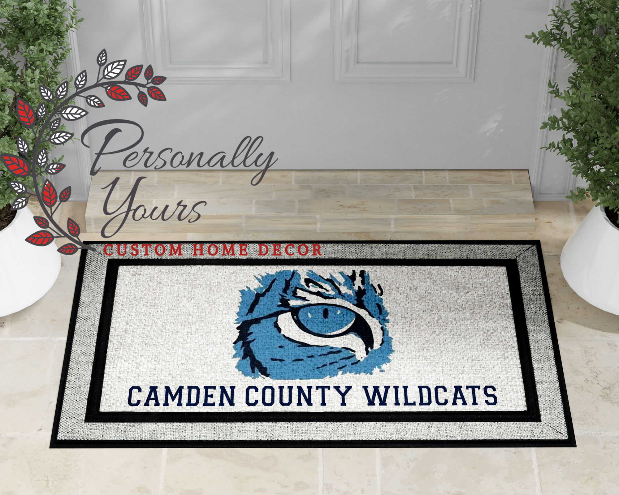 "Camden County Wildcats - Eye" Doormat