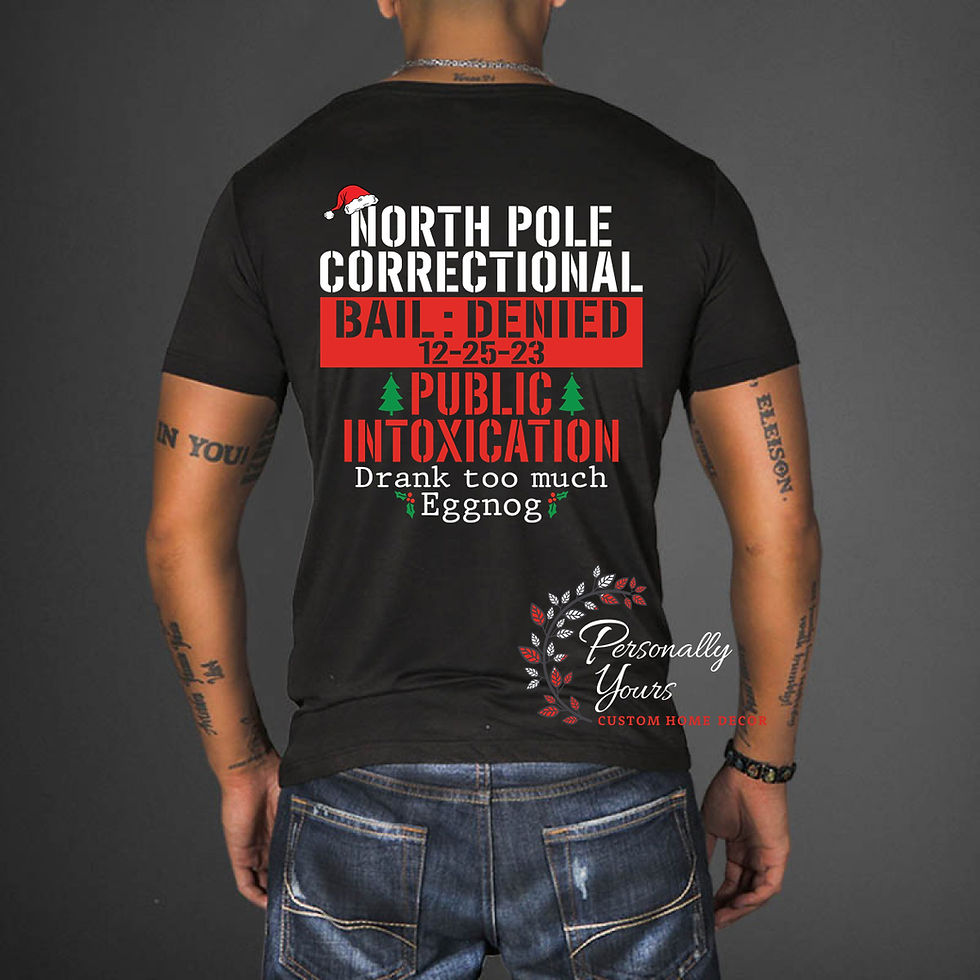 Thumbnail: "North Pole Correctional" Christmas Family T-Shirts