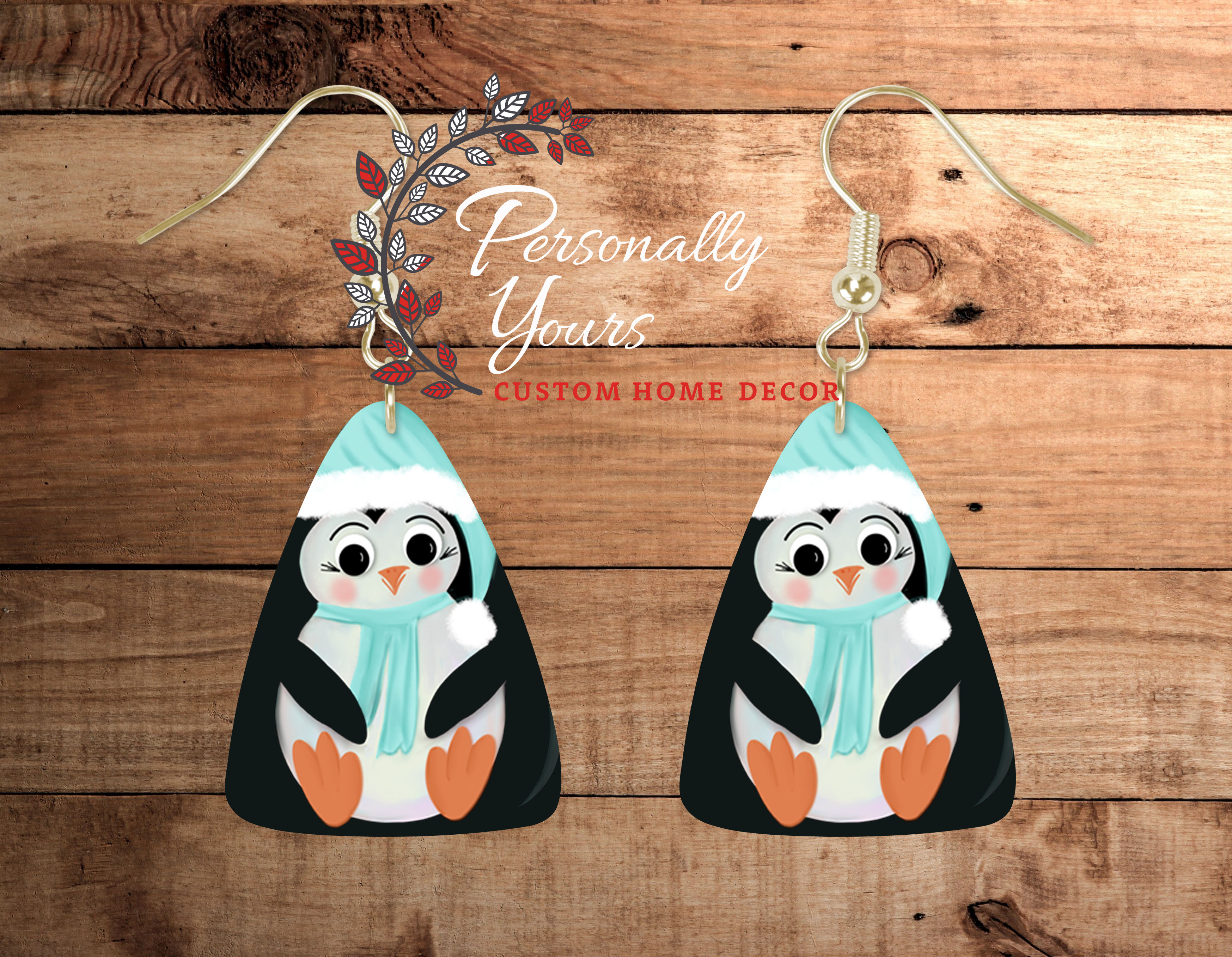 "Penguin" Candy Corn Earrings