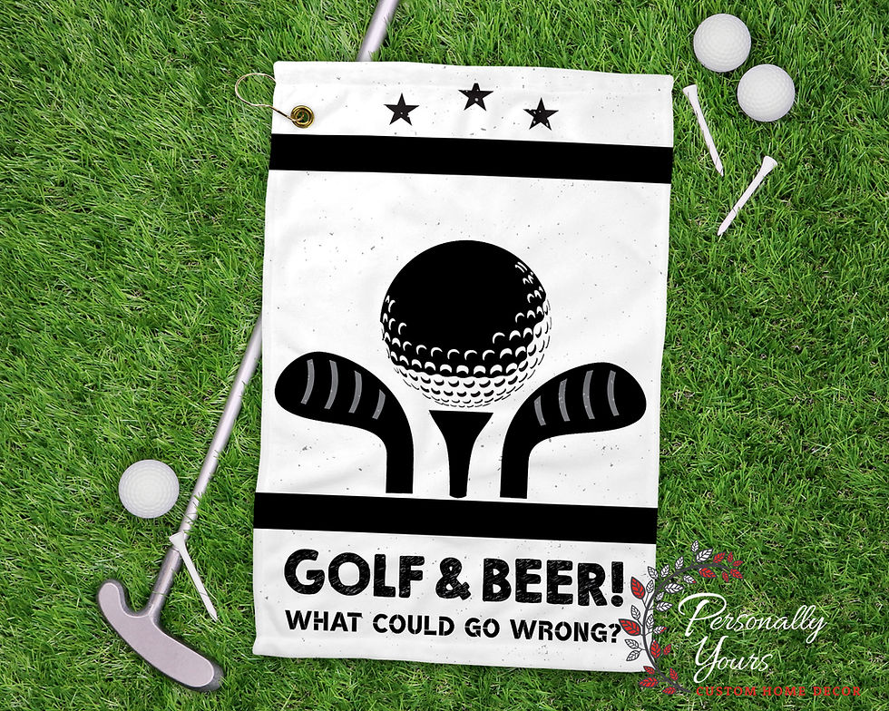 Thumbnail: "Golf n Beer - What Can Go Wrong" Golf Towel