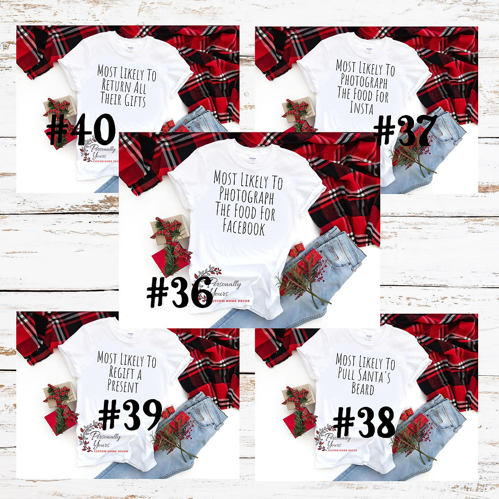 Thumbnail: "Most Likely To..." Christmas Family T-Shirts