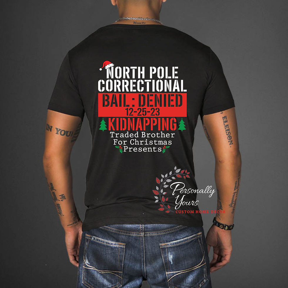 Thumbnail: "North Pole Correctional" Christmas Family T-Shirts