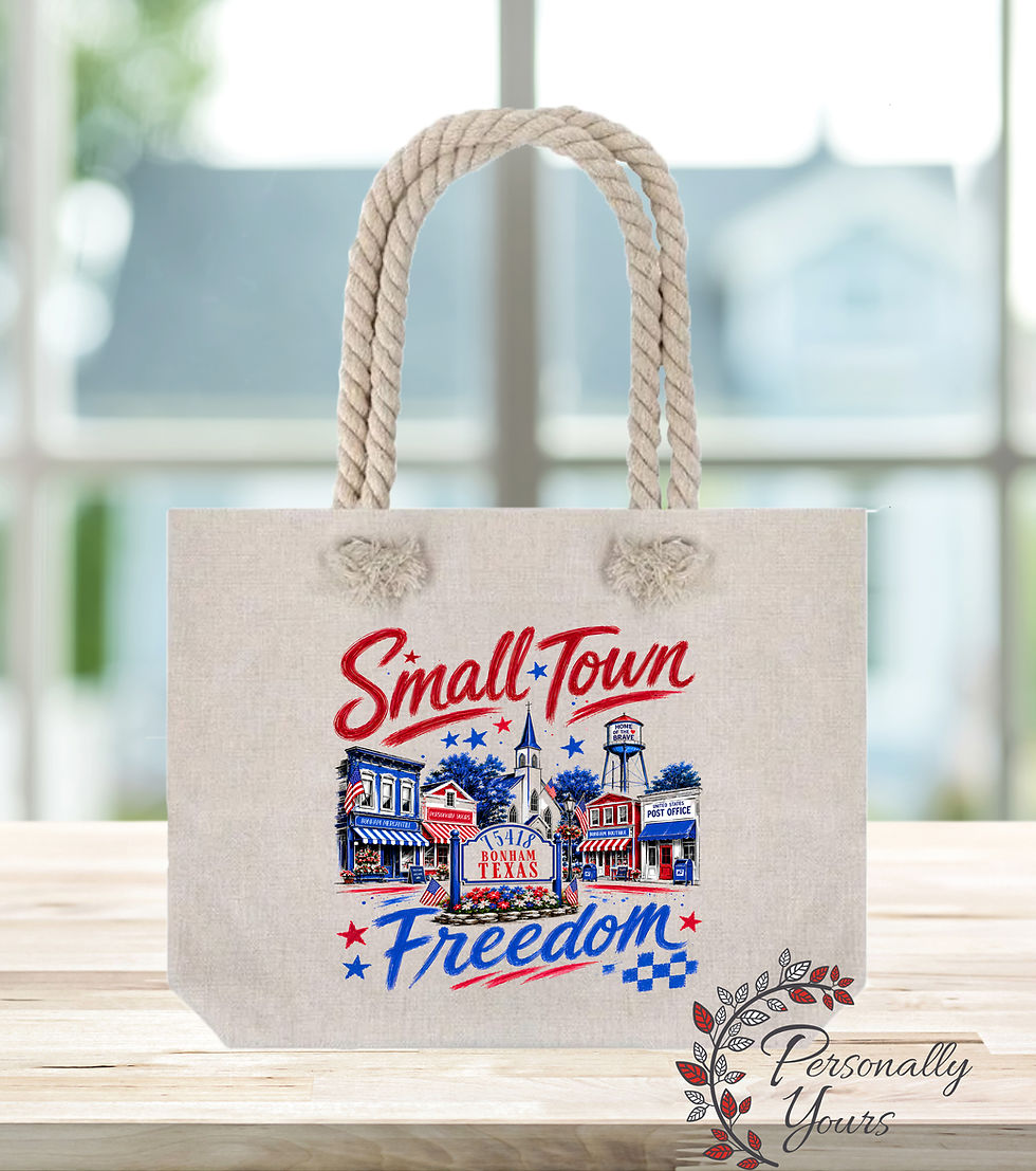 Bonham Texas tote bag