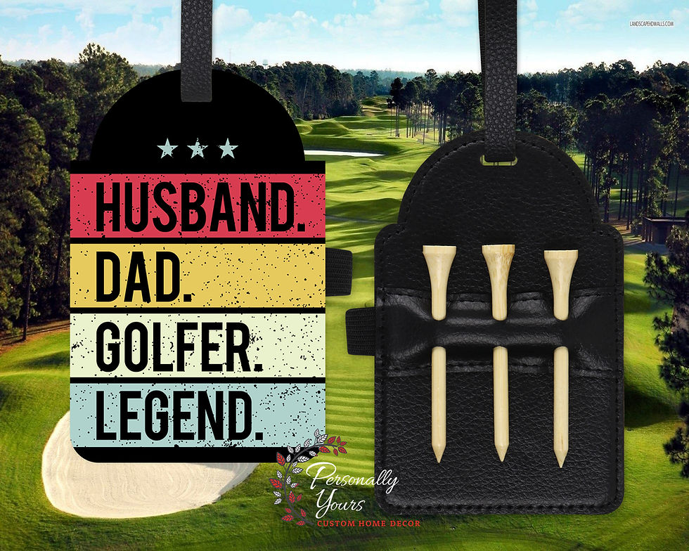 Thumbnail: "Husband-Dad-Golfer-Legend" Golf Tee Holder Bag Tag