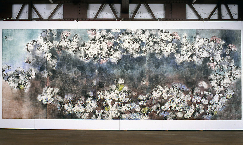 WA ISSHO, 2003 Woodcut, Silkscreen, Monoprint, and Linoleum cut 88” x 232”