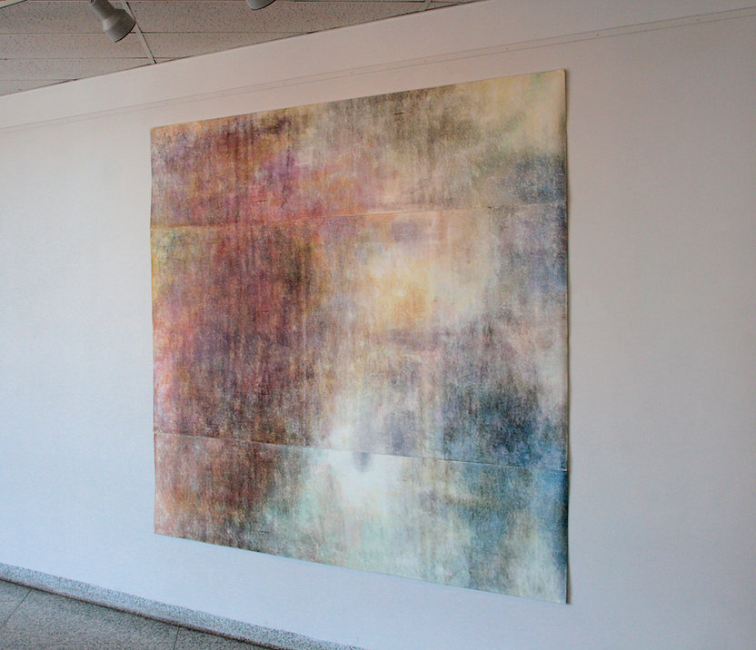 ABOVE US - END OF THE WAR, 2007 Monoprint 81” x 95-1/2”