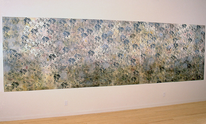 ONE THOUSAND PRAYERS, 2009 Silkscreen, Monoprint, and Linoleum cut 60” x 202-1/2”